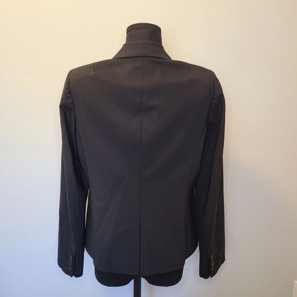 J. Crew Womens Wool Blazer Suit Notch Collar 3 Button Vented Lined Black Sz 4 - Picture 3 of 13